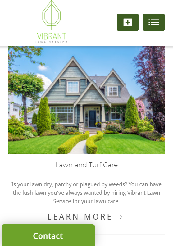 Vibrant Lawn Service Mobile Friendly Landscaping Website