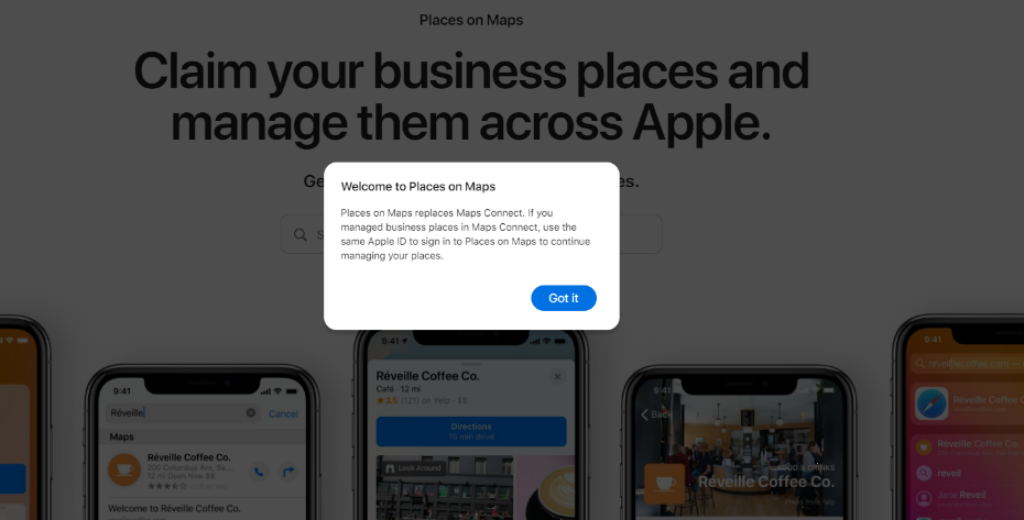 Welcome to places on maps claim apple maps listing
